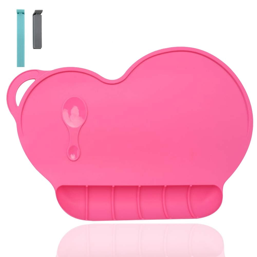 Silicone Baby Placemat - Toddler Placemats for Dining Table Food Grade Silicone Reusable Travel Placemat for Kids Tiny Diner Washable Restaurant Food Mat for Child Toddler Infant