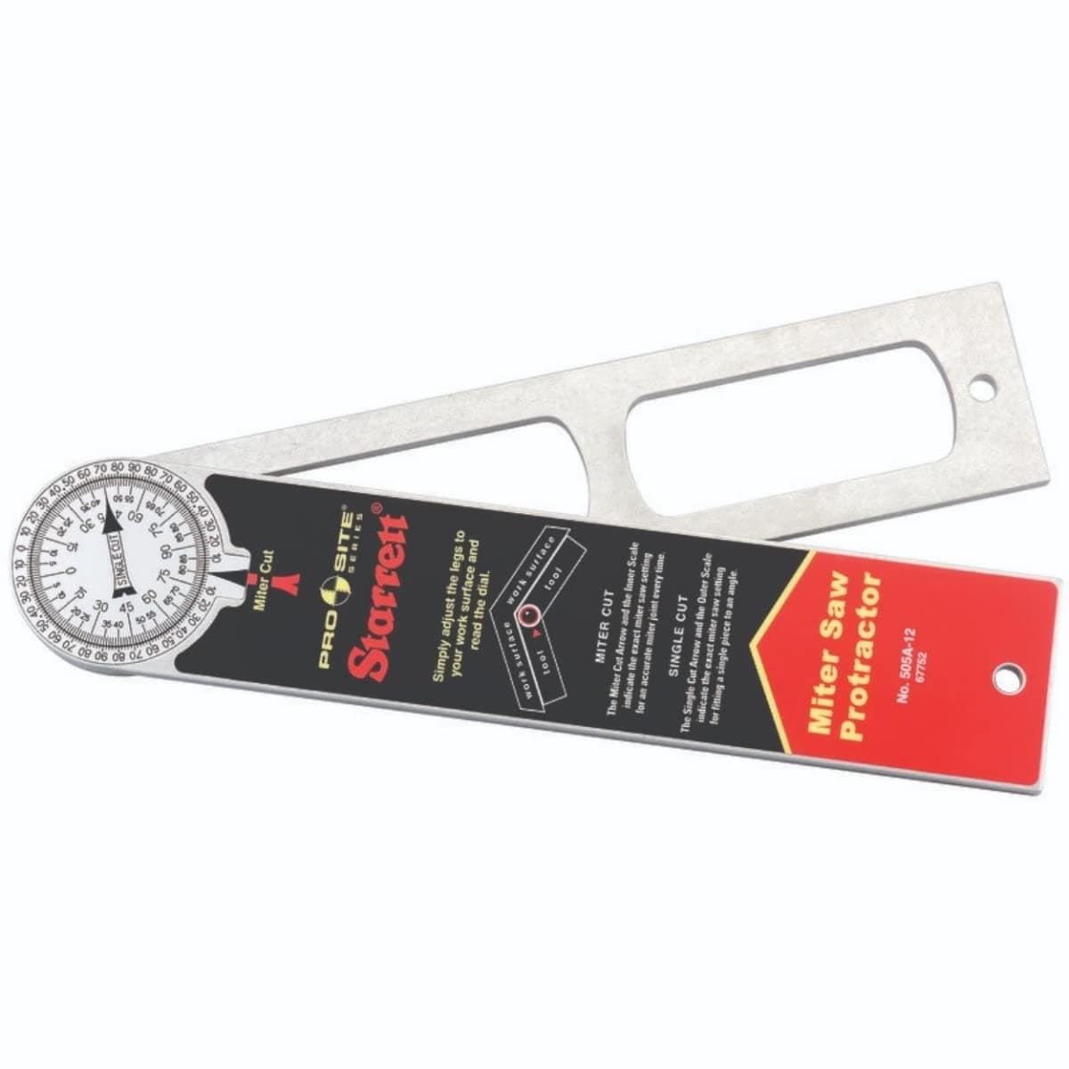 ProSite Miter Protractor Angle Finder with Two Laser Engraved Scales - Ideal for Carpenters, Plumbers, and DIY Home Improvement - 12" Aluminum - 505A-12