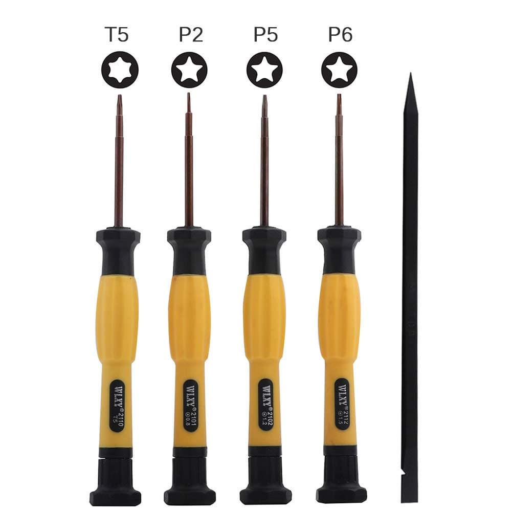 P2 P5 P6 Pentalobe Screwdriver Set 0.8 mm 1.2 mm 1.5 mm with T5 Torx Screwdriver for iPhone MacBook Pro Air Retina Laptop Phone Repair Tool Kit