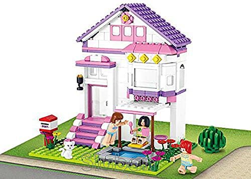 Sluban Girl's Dream Villa with Pool - 291 Pieces in Original English Box 100% Compatible - Educational Toy - Building Blocks (M38-B0532)