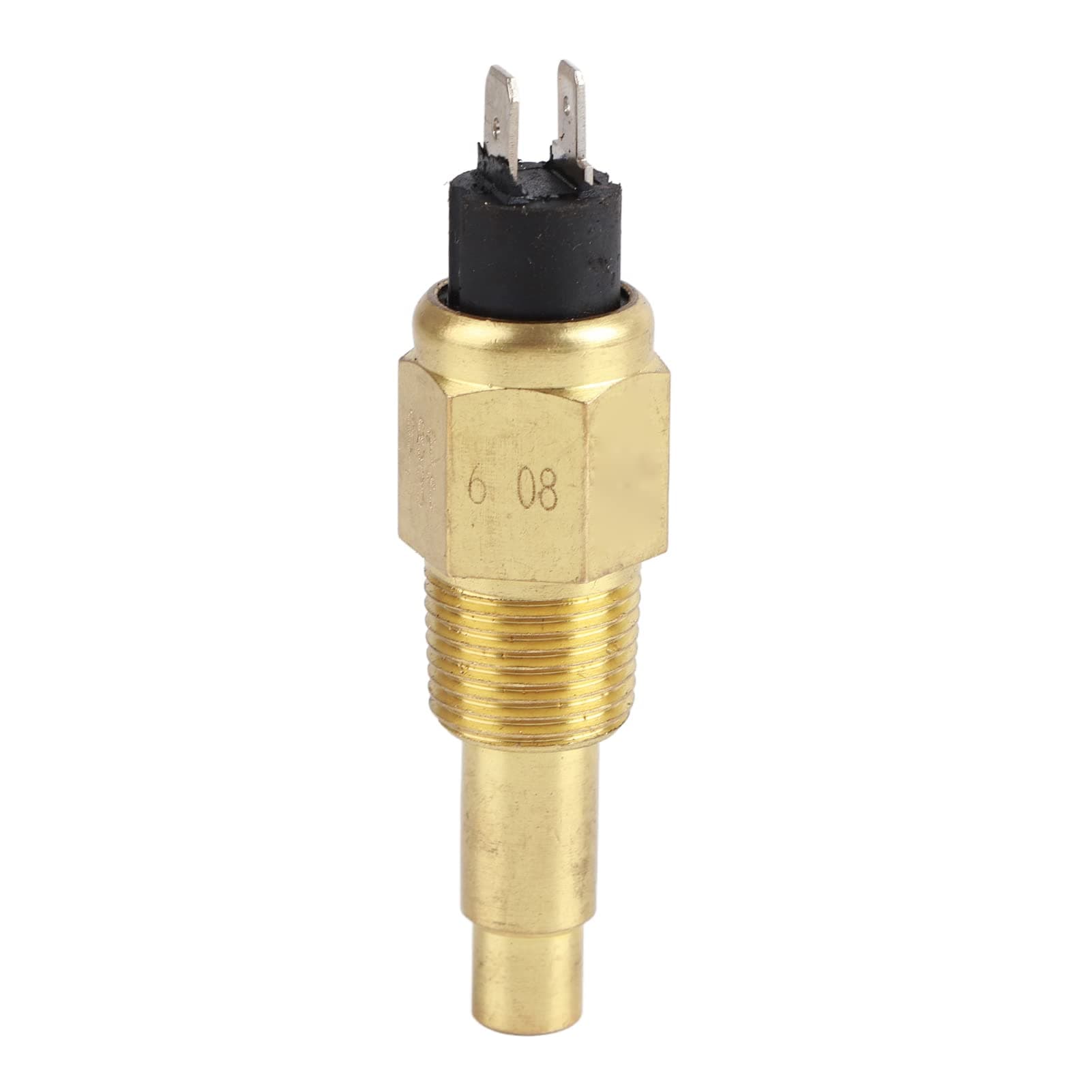Engine Water Temperature Sensor, 3/8'' NPT Brass Male Thread Coolant Cooling Temp Sensor, 100-248'F Thermostat Detector Sender for VDO 6~24V Engine Accessory