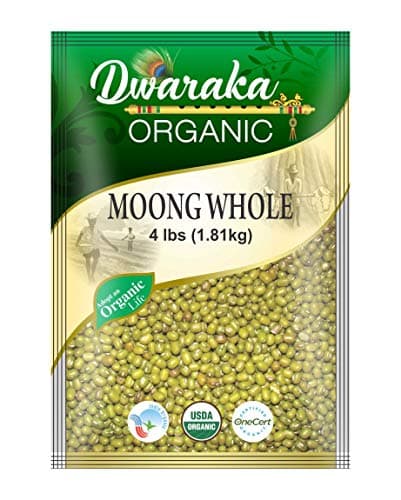 DWARAKAOrganic Whole Moong Dal Lentil USDA Organic (2 lbs / 908 g)