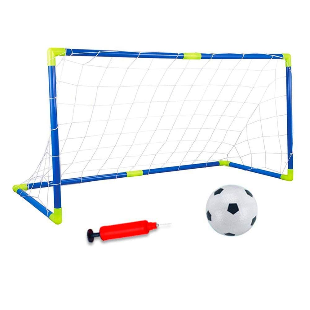 Everyfit Football Goal Post Net Pump Toy Indoor Outdoor Soccer Sport Games Mini Sport Training Practice Set Kids Children (Football gate)