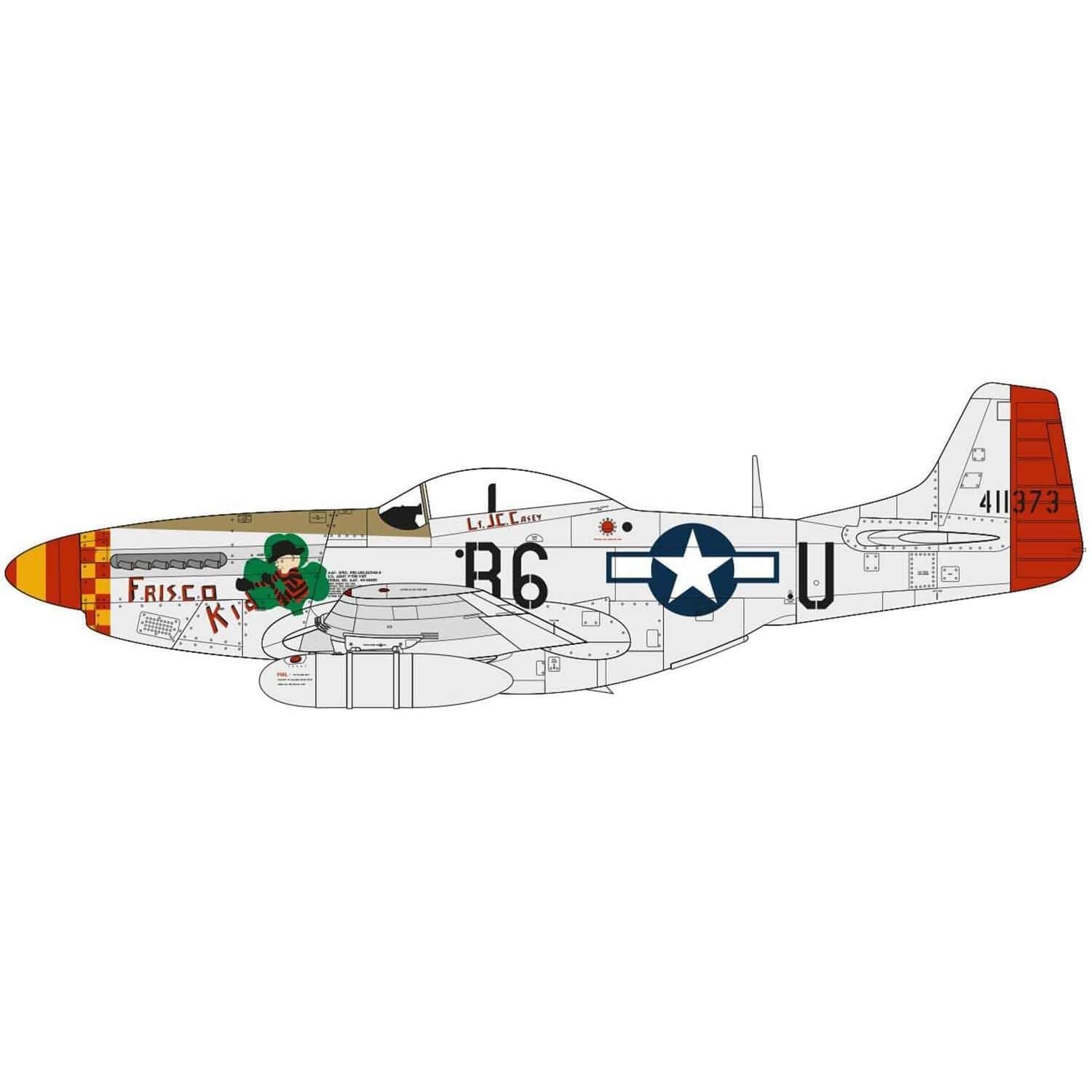 Airfix North American P-51D Mustang. Military Aircraft. U.S.A.A.F., (A05131A)