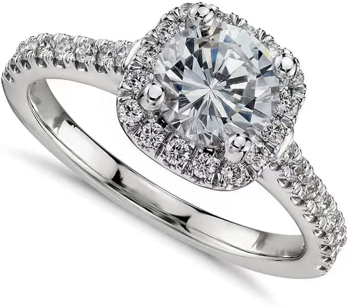 Tripmark 925 Sterling Silver Zircon Stone Engagement Wedding Band Ring Promise Rings CZ Engagement Ring for Women £¨10£©