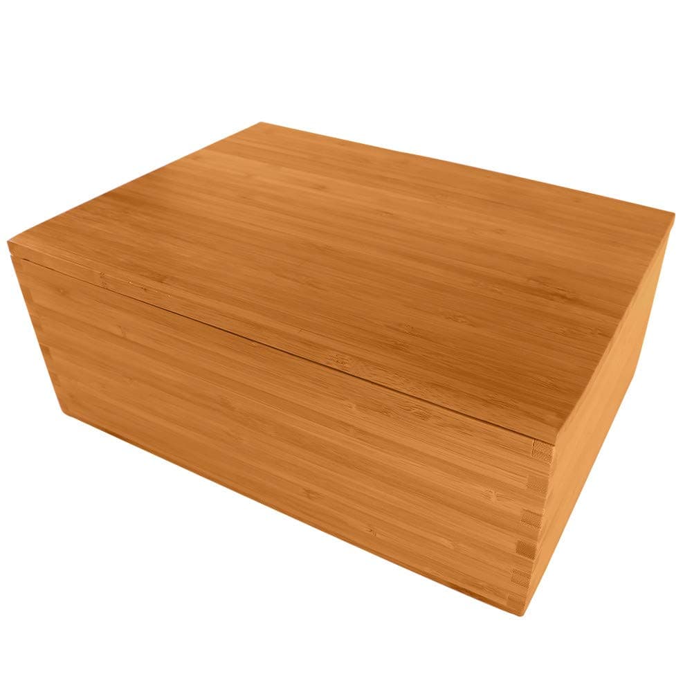 Wood Stash Box with Rolling Tray - Wood Stash Box w/Storage - Rolling Tray Stash Box - Premium Quality Dovetail Design Discrete Wooden Stash Boxes (Natural)