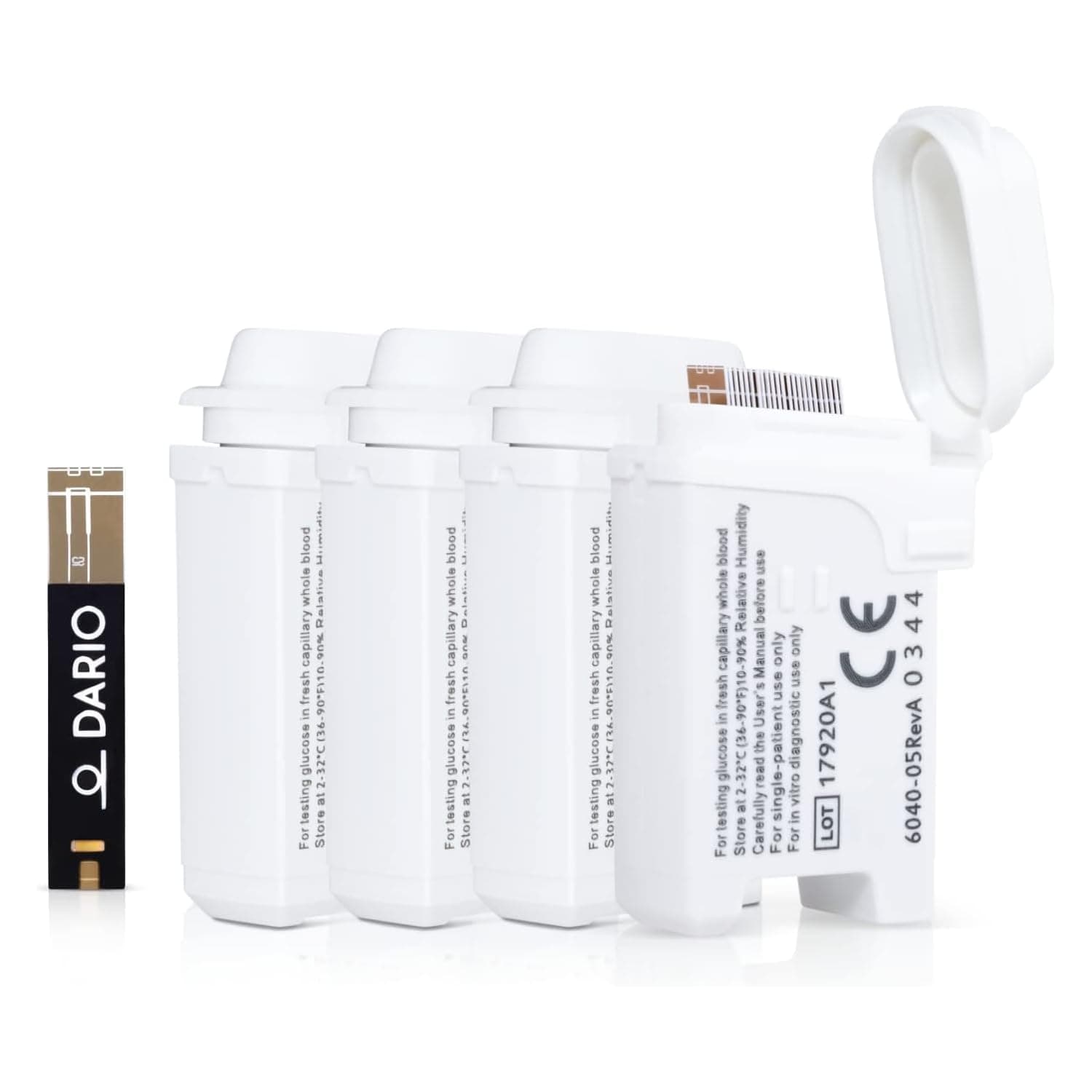 Dario 100 Blood Glucose Test Strips - Only works with Dario Monitor (25 Pack x 4)