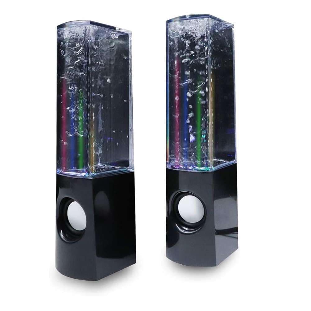 Aolyty Colorful LED Water Speaker with Dancing Fountain Light Show Sound for PC, MP3 Player, Laptops(Black)