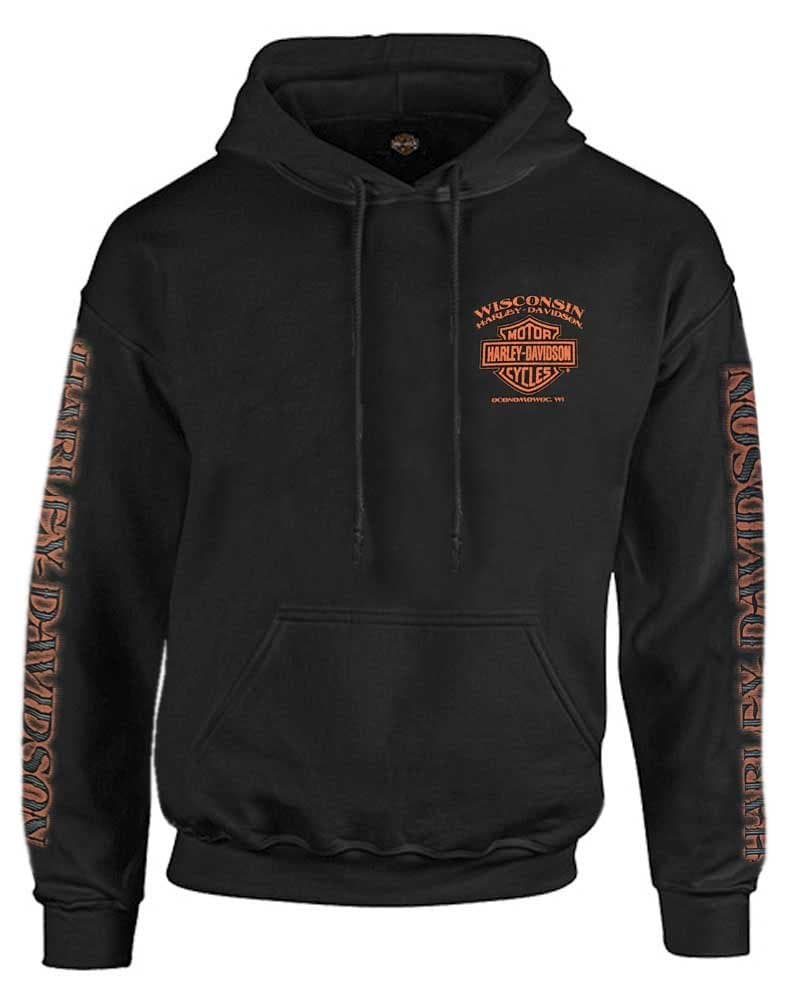 Men's Eagle Piston Long Sleeve Pullover Hoodie, Black 30299949