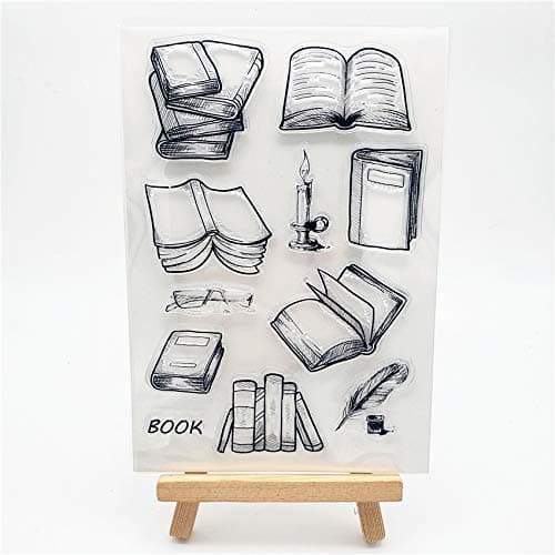 Craft 1pcs Book Collection Back to School Clear Stamp for Card Making Decoration and Scrapbooking 11x16cm