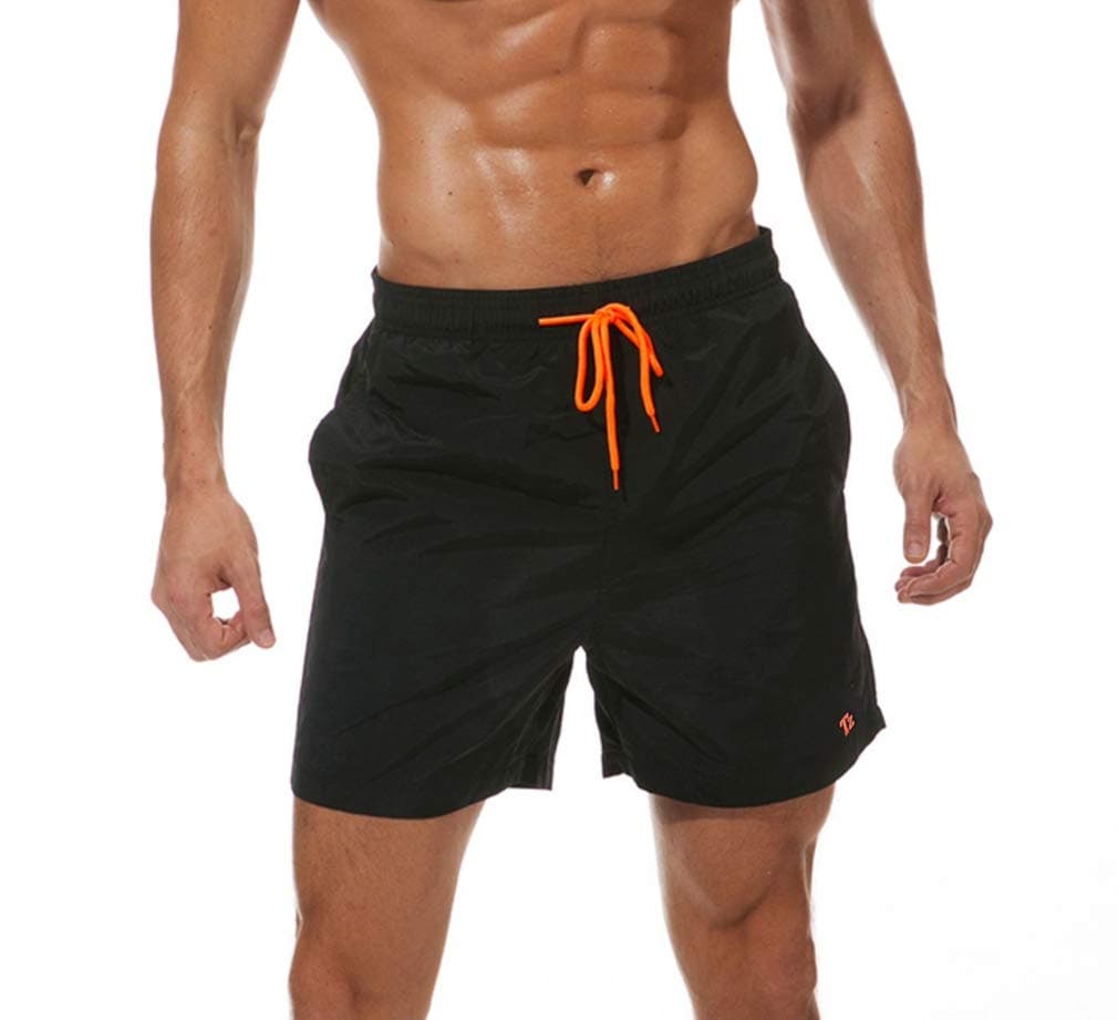Mens Swim Shorts Waterproof Beach Shorts Quick Dry Surfing Shorts with Mesh Lining Swim Trunks
