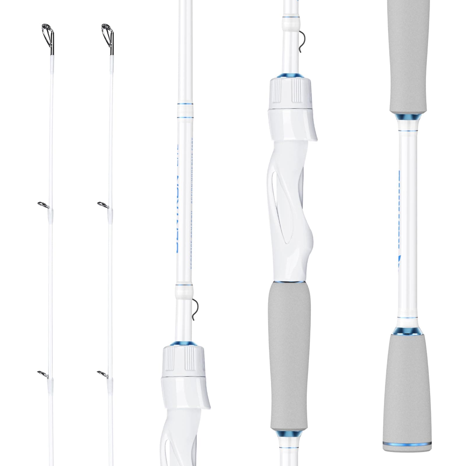 KastKing Centron Lite ツインチップロッド IM6グラファイトブランク ツインチップロッド セラミックリング付きステンレススチールガイド スプリットまたはフルリアEVAハンドルデザイン ドロップショットフックキーパー