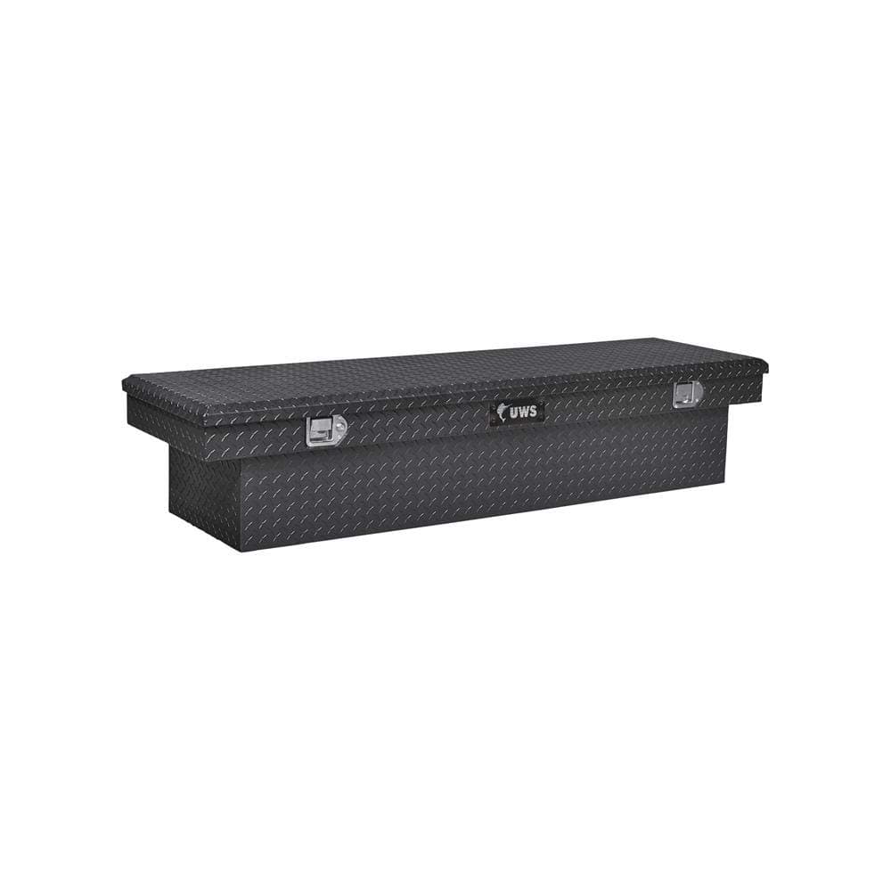 UWS EC10442 69-Inch Gloss Black Heavy-Wall Aluminum Truck Tool Box, RigidCore Lid