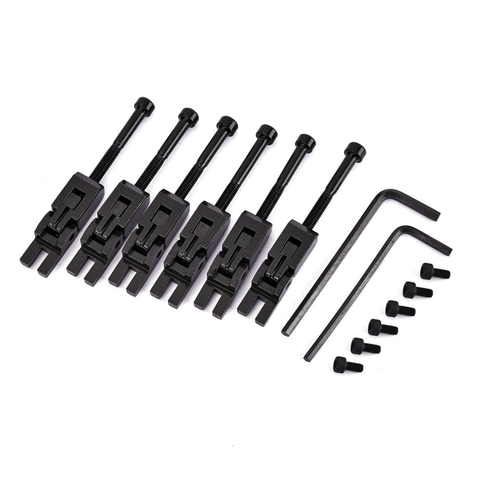 HealiftySet of 6 Double Locking Systyem Locked Saddles for Floyd Rose Guitar Tremolo Bridge with String Lock Screws
