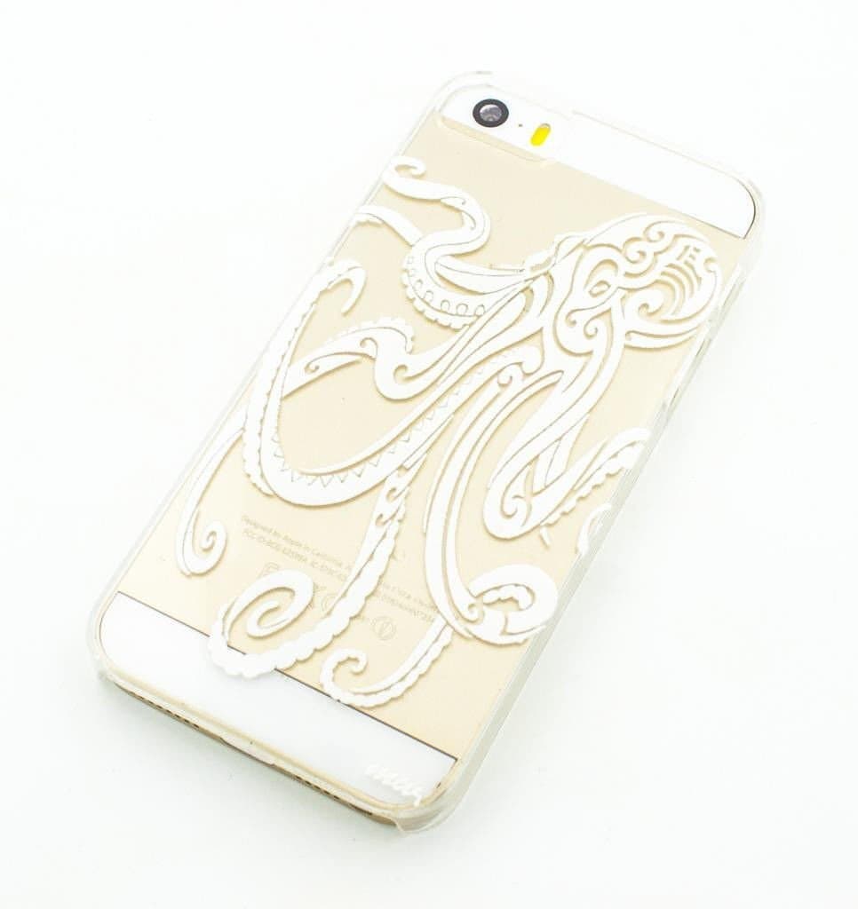 6 Case, Iphone 6 Case - ALLUCKY Henna Octopus Medusa Squid Kraken Hard Plastic Clear Case Silicone Skin Cover for Apple Iphone6 4.7inch Screen