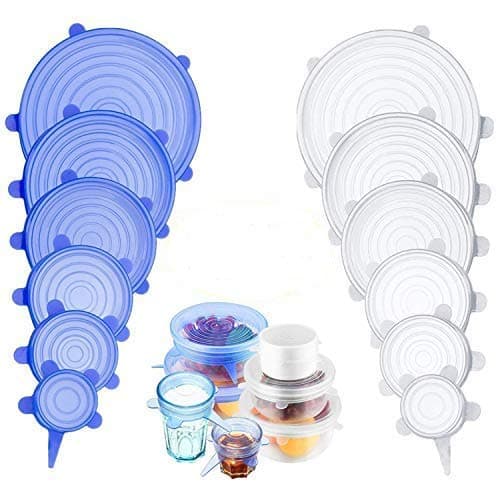 COLIBYOU Silicone Stretch Lids 12 Pack Various Sizes