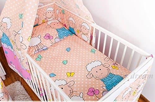 3 pieces ensemble de literie pour bébés 120x90 cm. 100% coton