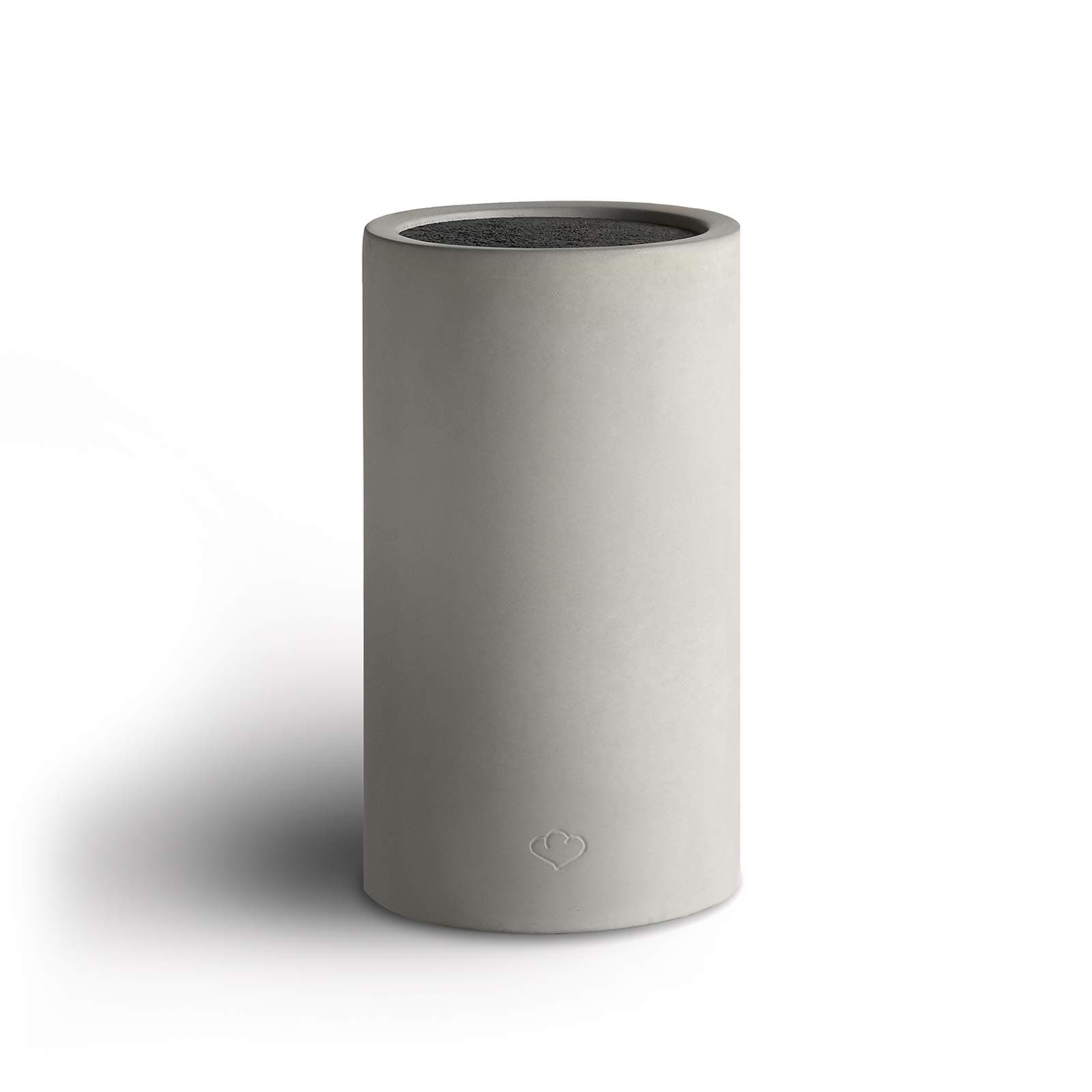 Springlane Kitchen Concrete Knife Block, Grey, Modern Style, Holds 6-8 Knives