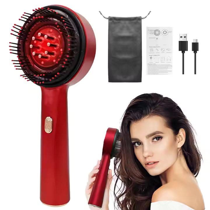 Premium Head Scalp Electric Massager Comb | Scalp Massaging Brush with 2 In 1 Hair Oil Applicator | IPX7 Waterproof,Portable Deep Massager For Hair & Head Relaxation at Home | Shiatsu Massage for Hair