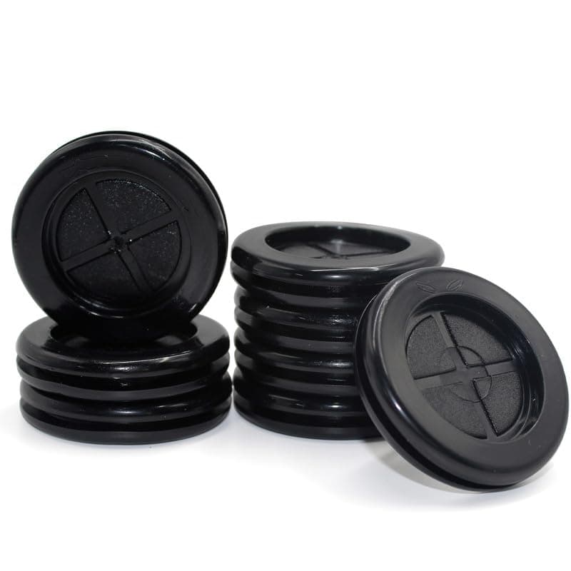 1-9/16 in Rubber Grommets for Wiring, 1-1/4 in ID, Double-Sided Rubber Plugs for Round Holes, Firewall Grommet Automotive, Wire Cable Protection for Metal Electric Box, 8 Pcs 32x40 mm, Black