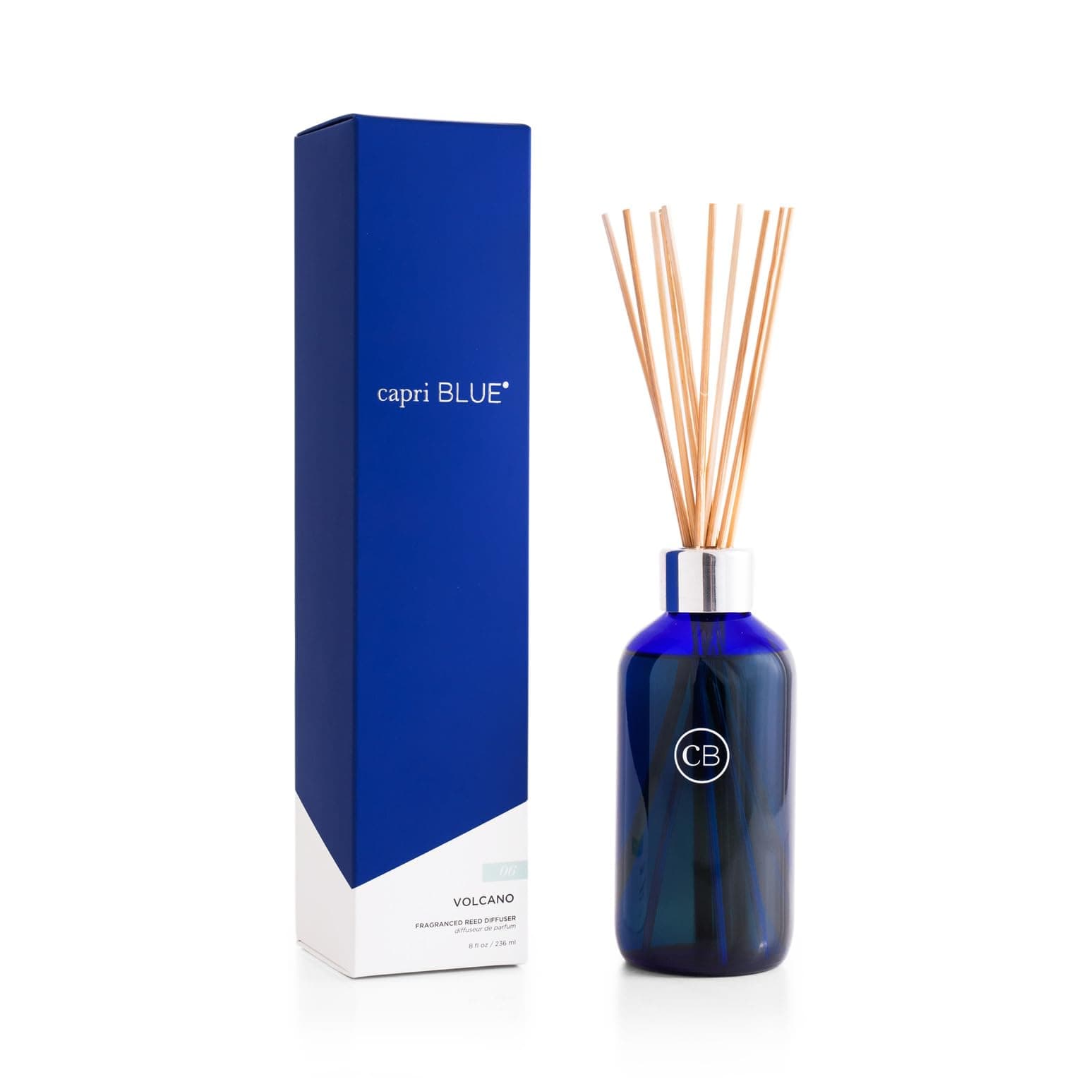 Reed Oil Diffuser - Comes with Diffuser Sticks, Oil, and Glass Bottle - Aromatherapy Diffuser - 8 Fl Oz - Volcano