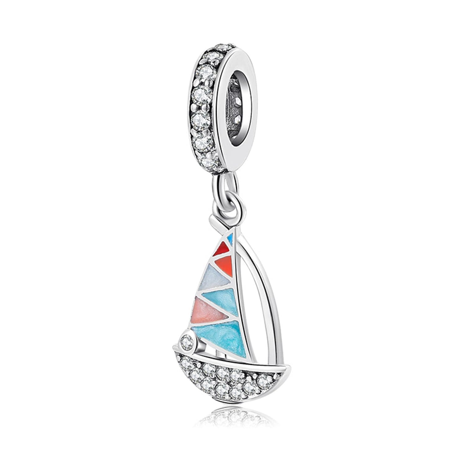 Sailing Boat Charm 925 Sterling Silver Ship CharmSport Charm Travel Charm for Pandora Charm Bracelet