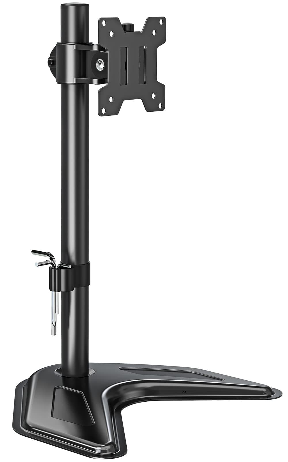 Single Monitor Stands, Freestanding VESA Monitor Desk Mount fits 13'' to 32'' Computer Screen with Height Adjustable, Swivel, Tilt, Rotation, Holds up to 17.6 lbs, VESA 75x75/100x100 MU0023