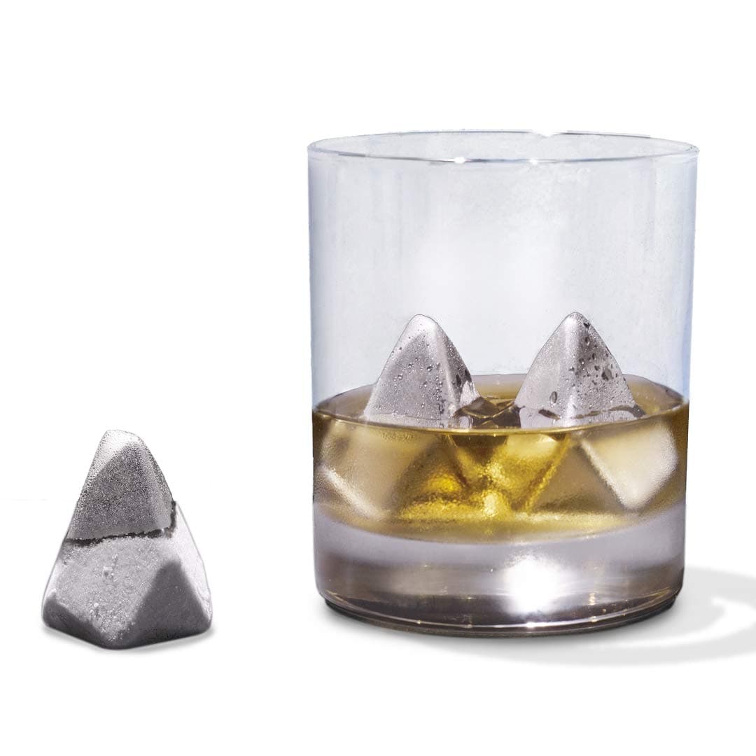 Luckies of London Whiskey Stones Stainless Steel Ice Cubes, 3 Per Pack, 3-Pack