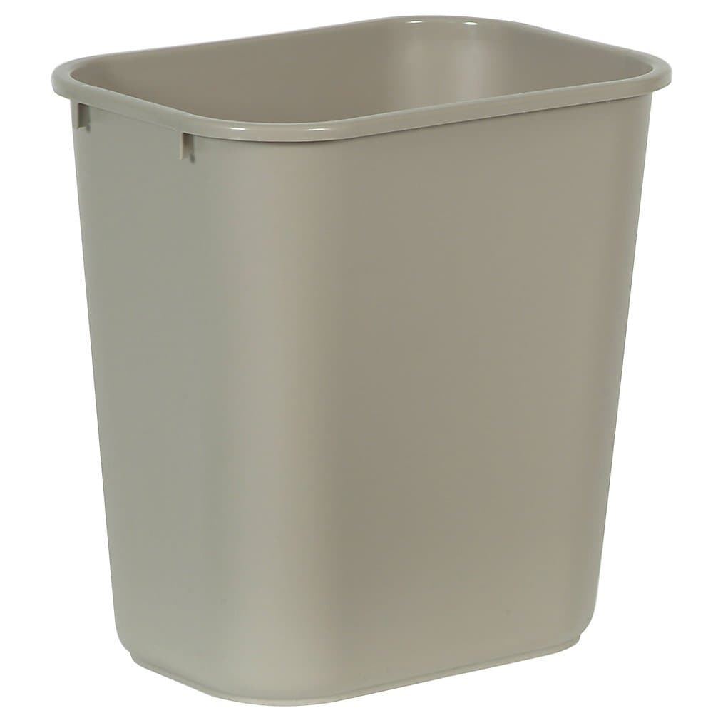 Rectangular Wastebasket, Medium, 28-1/8 Quart, Beige by Rubbermaid