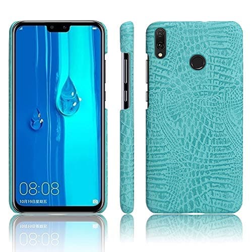 Huawei Y9 2019 Case,Abeike Luxury Classic Crocodile Skin Pattern [Ultra Slim] PU Leather Anti-Scratch PC Protective Hard Case Cover for Huawei Y9 2019 (Light Green)