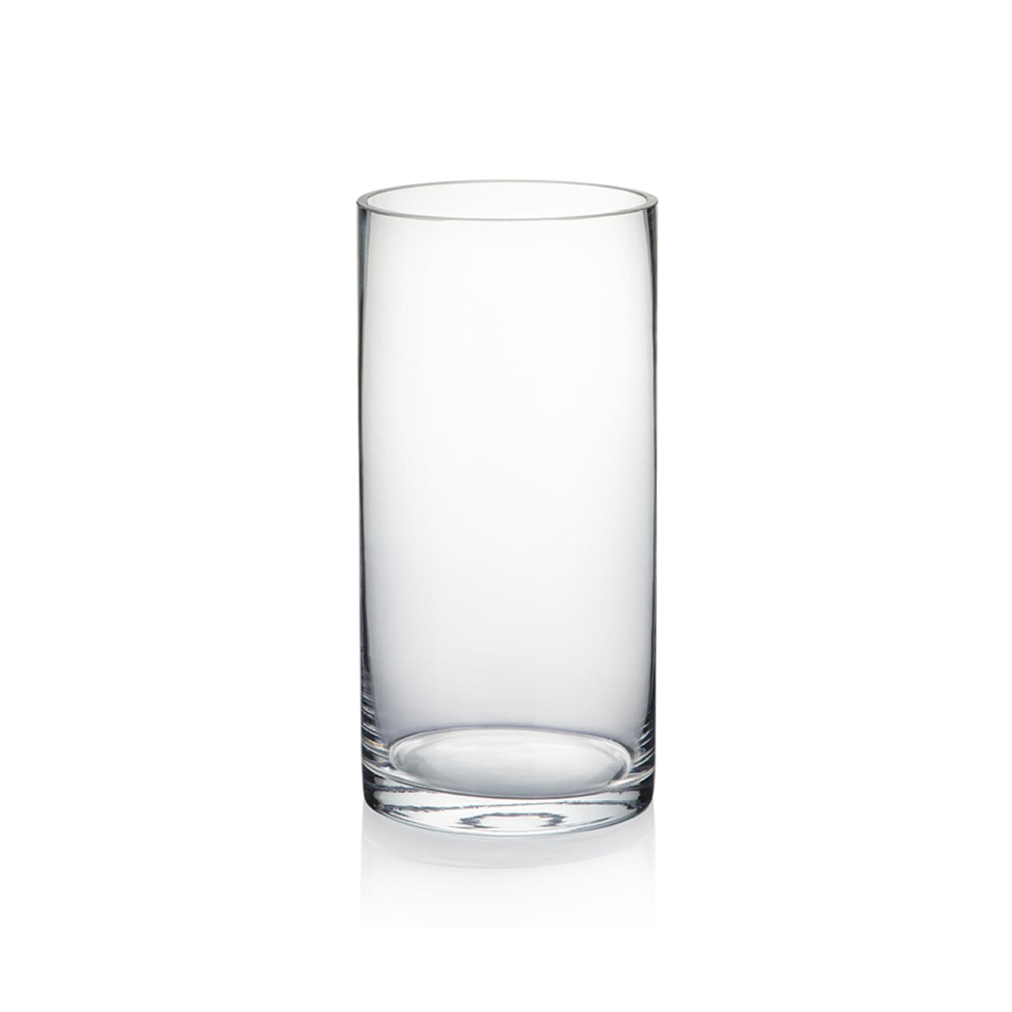 WGVI Quality Thick Weighted Clear Cylinder Glass Vases, 4" W x 8" H, Flower Arrangement Floating Candle Holders Wedding Centerpieces Terrarium Planter Floral Pen Brush Storage Container, 1 Piece