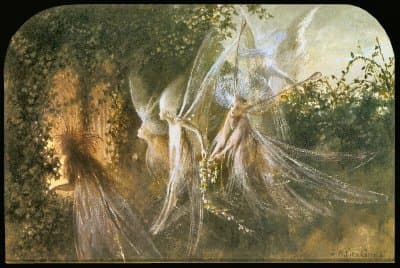Fairies Looking Through a Gothic Arch John Anster Fitzgerald 1864 - Mouse Mat 25 x 19cms