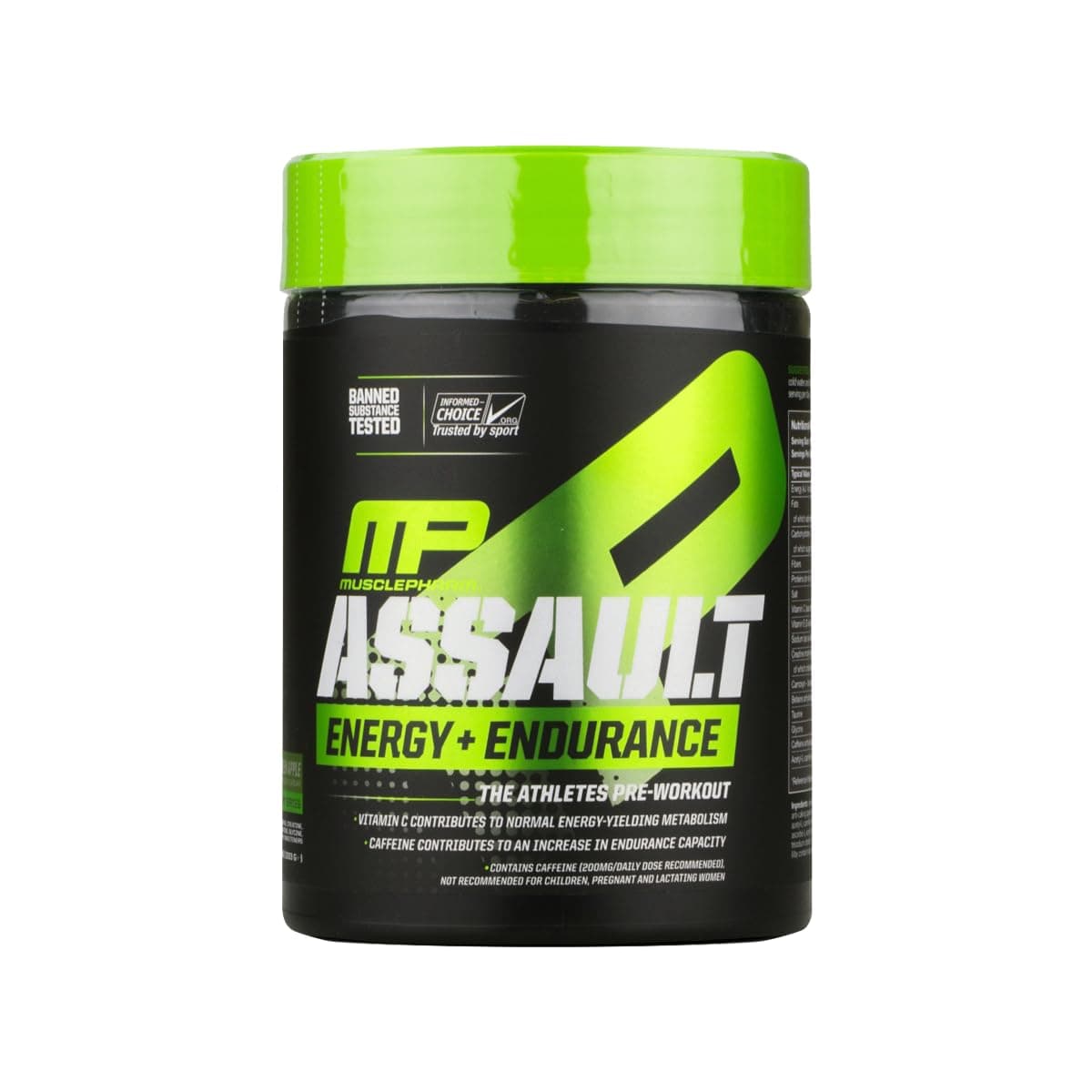 MusclePharm Assault Sport Pre-Workout Powder with High-Dose Energy, Focus, Strength, and Endurance, Strawberry Ice, 30 Servings , 12.16 Ounce (Pack of 1)