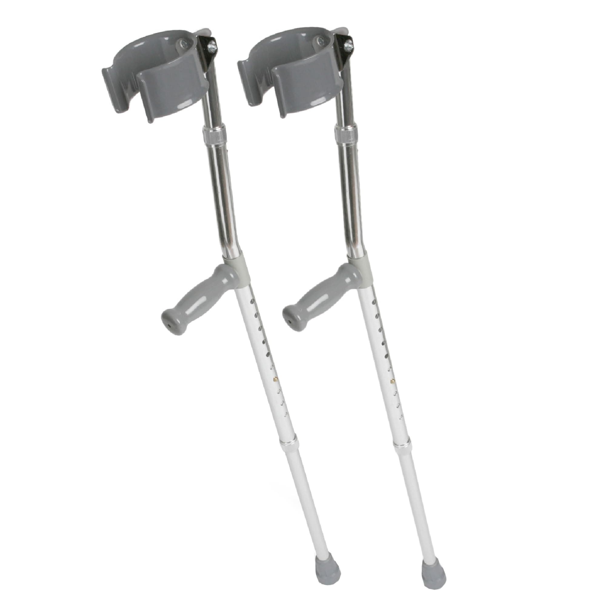 Aluminum Forearm Crutches, Adult, Cuff Size 4", Pack of 2