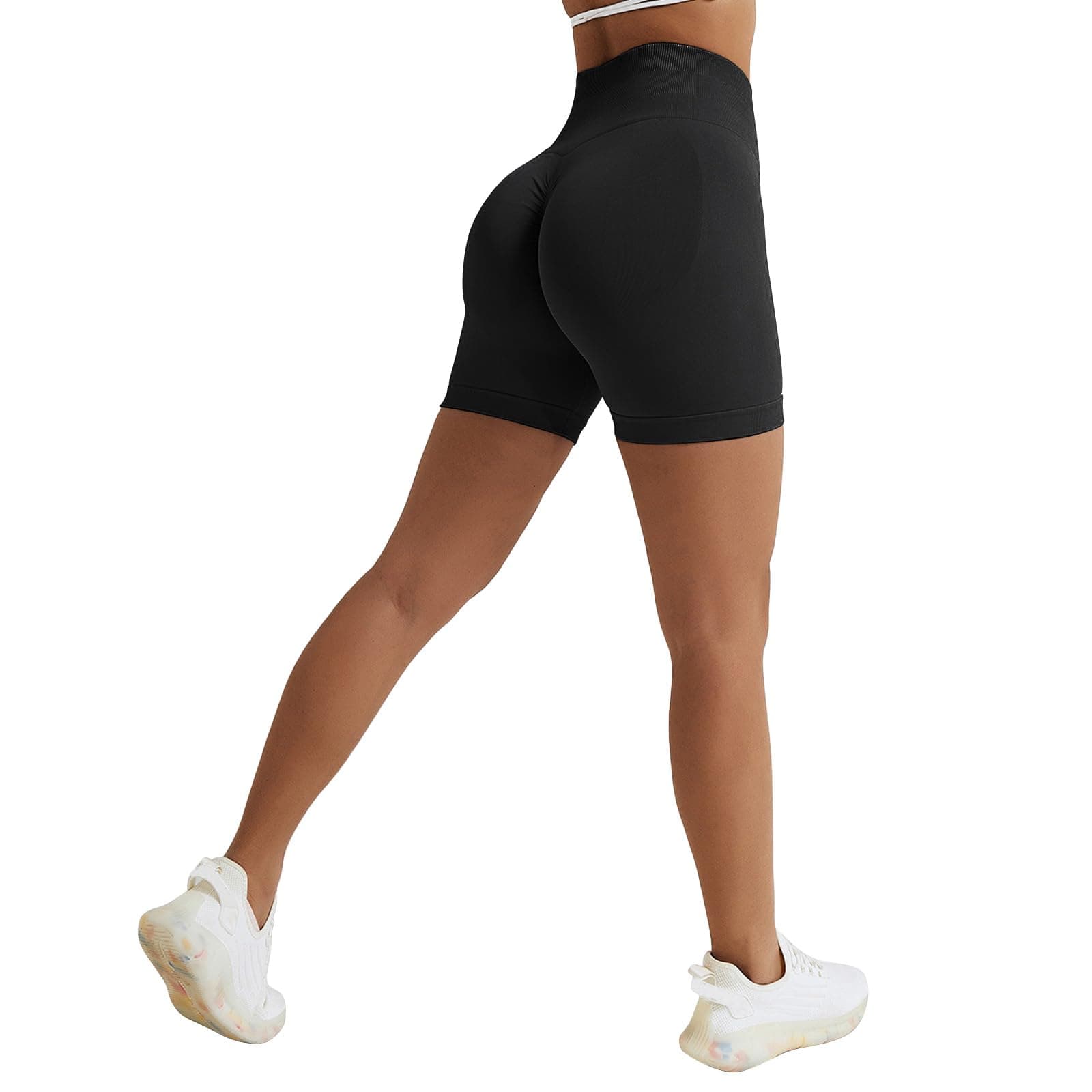 Scrunch Bums Gym Shorts for Women Seamless High Waisted Workout Sexy Hip Lifting Tummy Control Booty Shorts for Sports Running Cycling Yoga