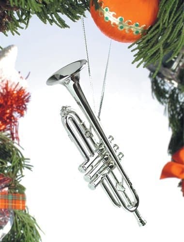 Broadway Gifts Silver Music Trumpet Musical Instrument Ornament NEW