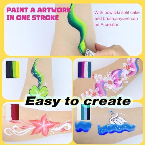 12 rainbow face paint