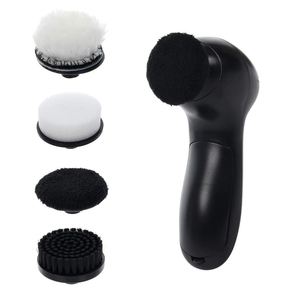 LovtElectric Shoe Polisher,Multifunctional Cleaning Brush Shoe Shine Kit Automatic Shoes Brush Set for Leather Care (13.5x4.5x7cm)