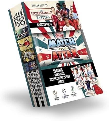 Match Attax 24/25 - Random Booster Tin - Contains 28 Match Attax Cards Plus 3 Exclusive LEs