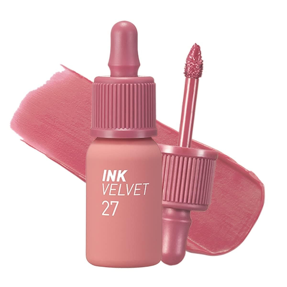 Ink the Velvet Lip Tint - High Pigment Color, Longwear, Weightless, Not Animal Tested, Gluten-Free, Paraben-Free (027 STRAWBERRY NUDE (NEW))