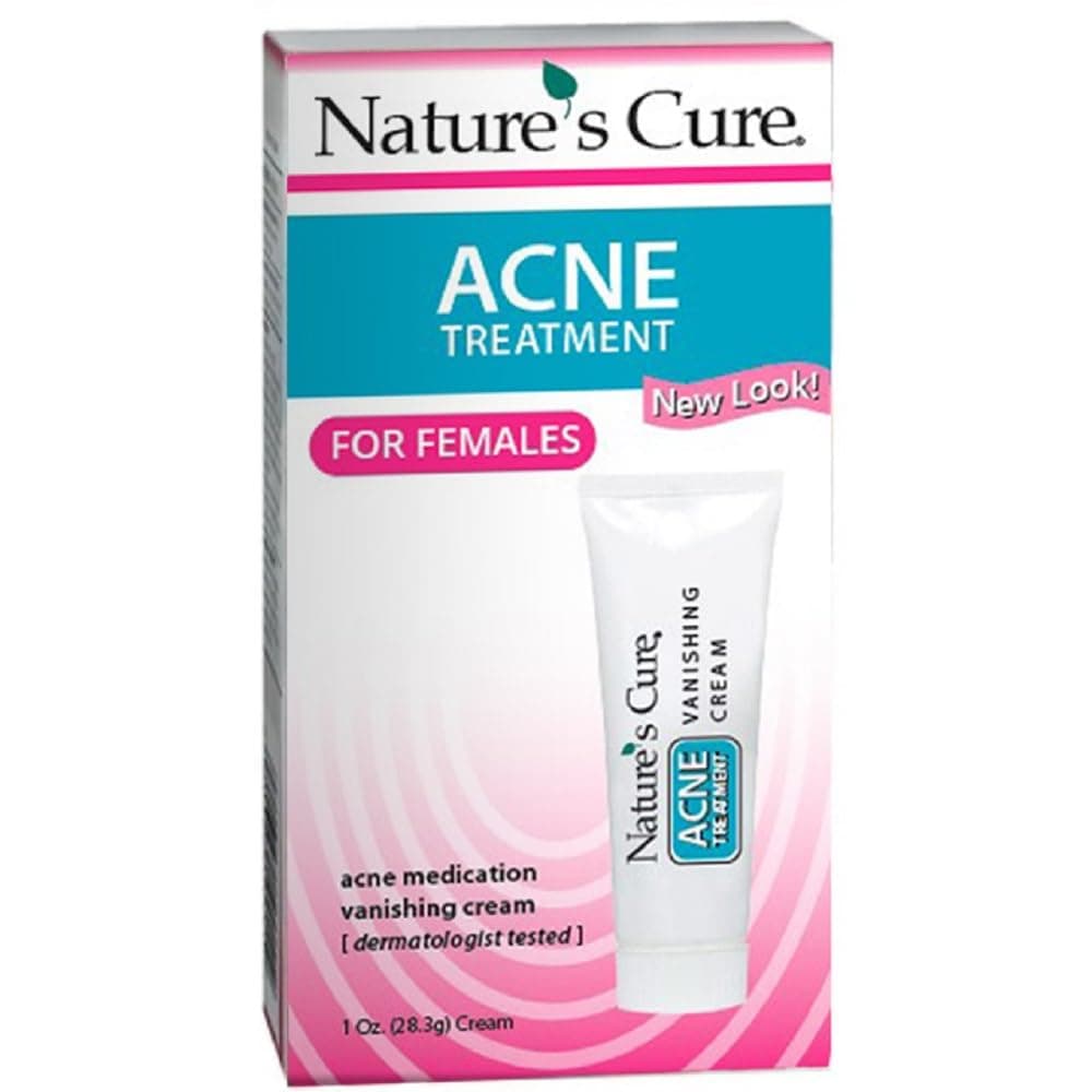 Nature's Cure Two-Part Acne Treatment System, for Women, 1 month supply (60 Tablets, 1 Ounce Cream)