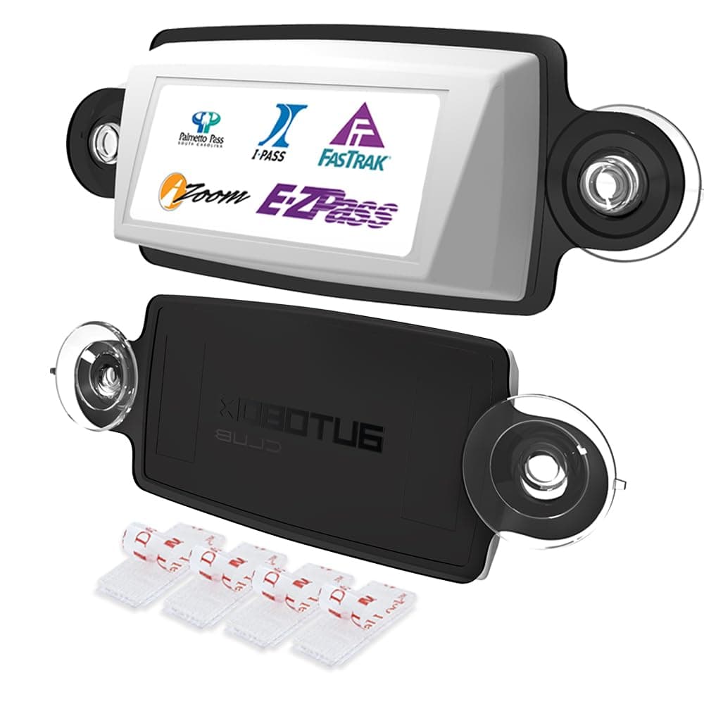 EZ Pass Holder, IPass Holder/Toll Pass Holder for Most US States/Toll Pass Windshield Mount/Easy to Install and Remove/with 4pcs Toll Pass Mounting Strips/UV-Protective (Black, 1 Pack)