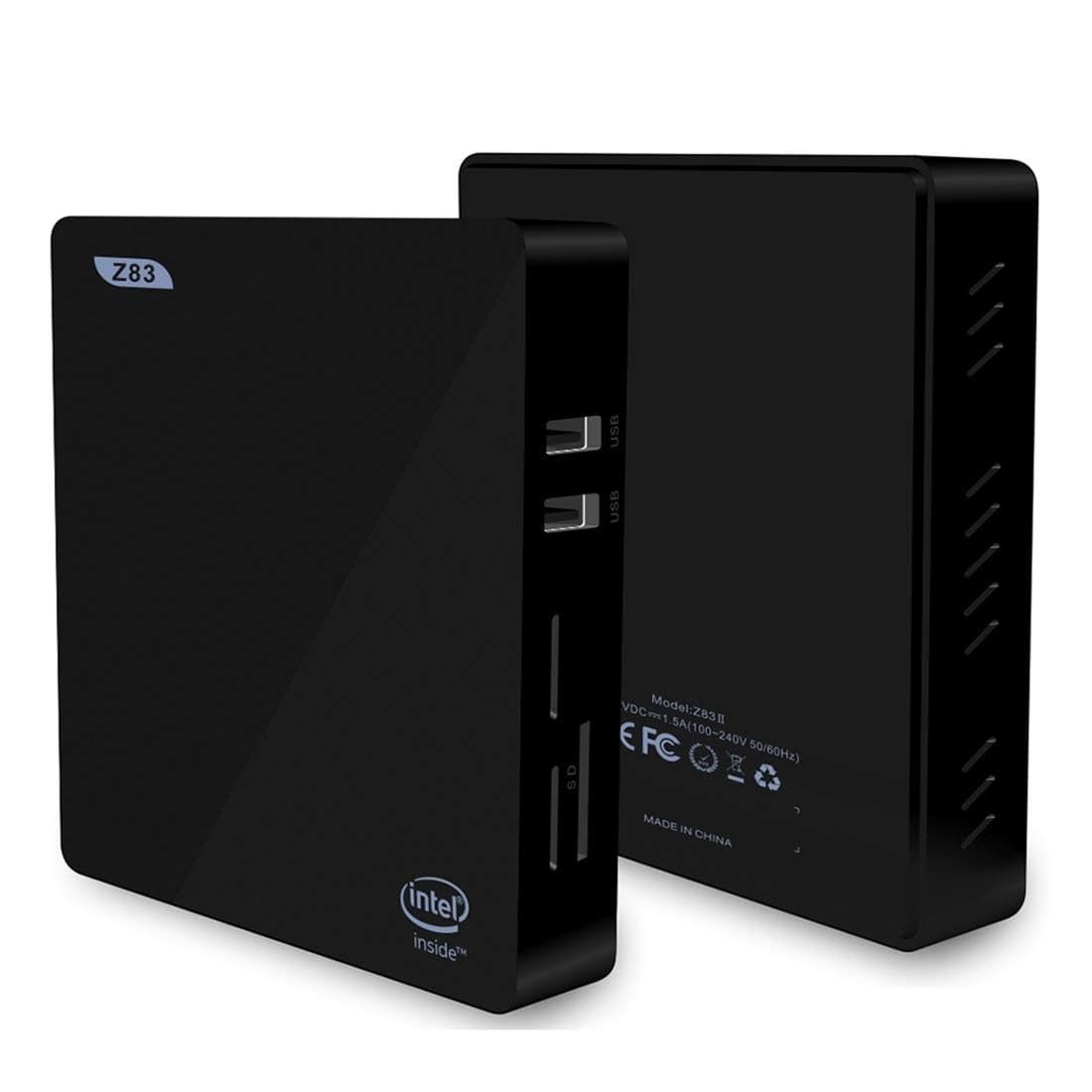 Z83 II Windows 10 and Linux System Mini PC, Intel Atom x5-Z8350 1.92GHz, RAM: 2GB, ROM: 32GB, Support WiFi, Bluetooth V4.0, SD Card(128GB Max) Durable