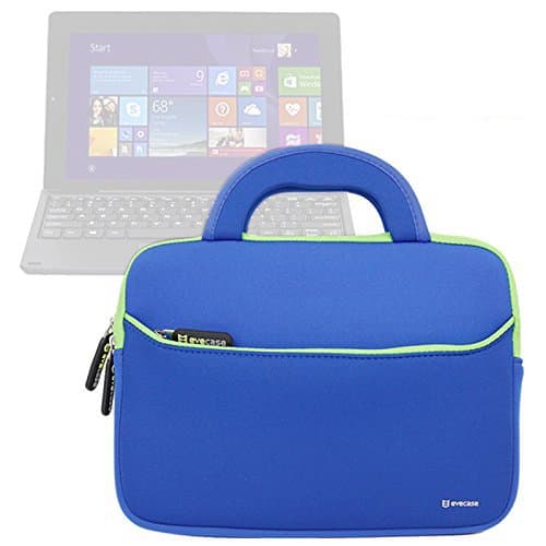 Evecase Tablet Neoprene Sleeve Case fpr Nextbook 10 / Flexx 10 10.1", Slim Briefcase w/Handle & Accessory Pocket/Ultra Portable Travel Carrying Portfolio Pouch Cover - Blue