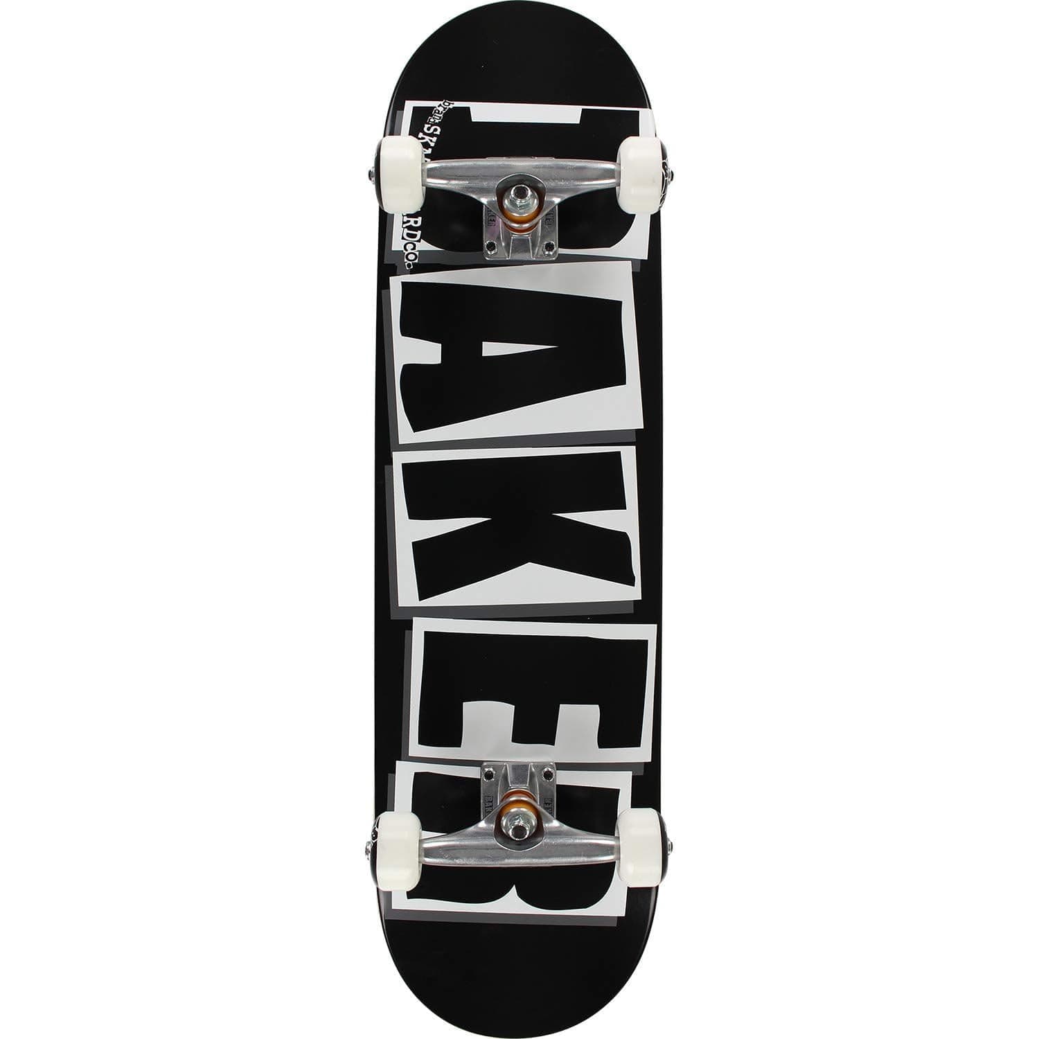 Baker Skateboards Brand Logo Black/White Complete Skateboard - 8.25" x 32"