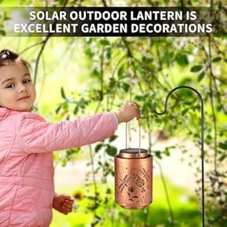 Solar Lanterns Outdoor Waterproof Dragonfly Garden Decor Gifts for Women Mon Grandma Metal Hanging Solar Lights Dragonfly Decoration for Outside LED Lanterns for Yard Patio Lawn Pathway Landscape