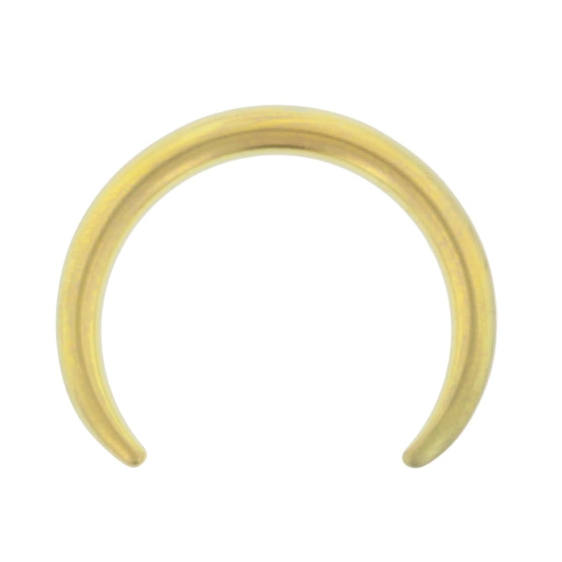 Body Circle Designs One Titanium Crescent: 14g 1/2" Yellow