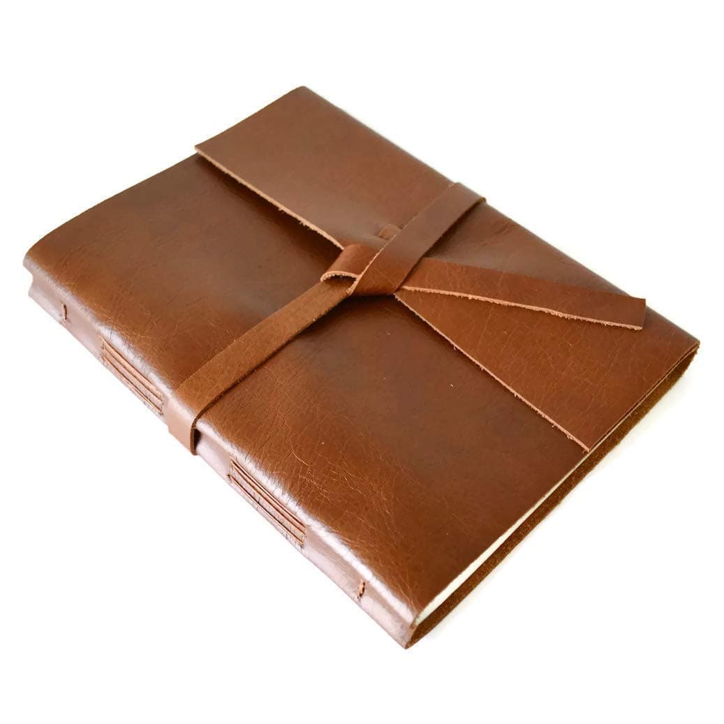 Handmade Leather Journal Lined Paper, Brown Leather Notebook, Diary for Writers, Father's Day Gift for Dads, Writers