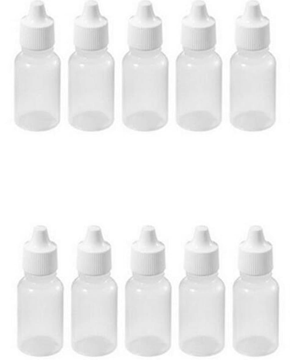 Elandy 50PCS 2ml Portable Empty Squeezable Dropper Bottle-Plastic Eye Liquid Dropper Sample Storage Containers With Orfice Reducer(Bottle+Tip cap+cap)