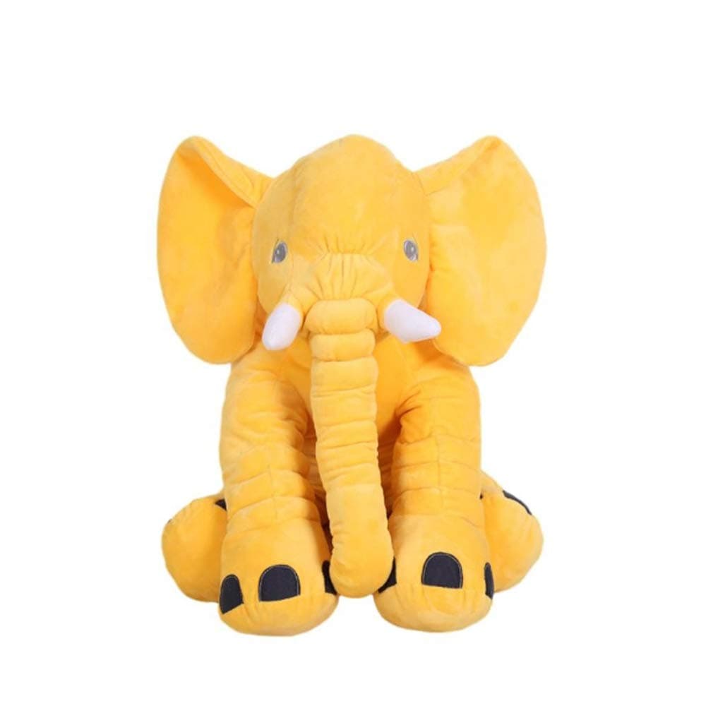 ZXGQF Animal Elephant Plush - Cute & Funny Elephant Plush Pillow Creative Animal Cushion, Floppy Ears and Plush Body, for Baby Tollders Kids Boys Girls Gift (Yellow,50 * 60cm)